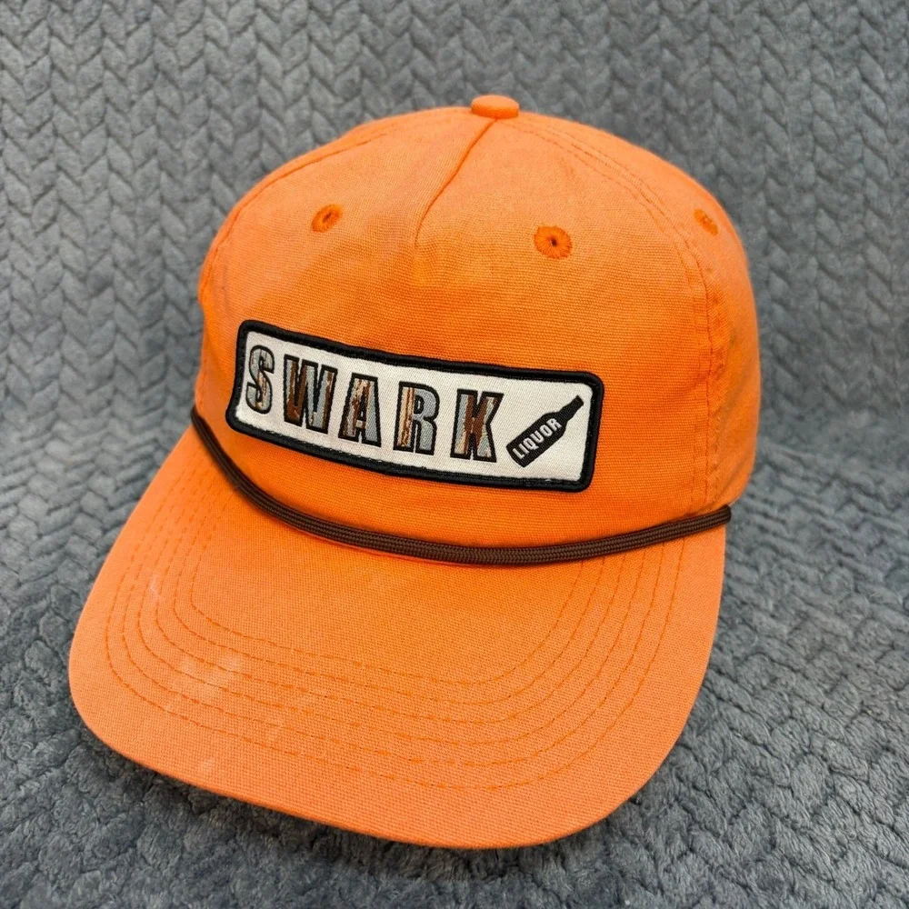 Lost Hat Co Goat Rope Swark Liquor Snapback Hat Orange Camo Patch Rope Cap